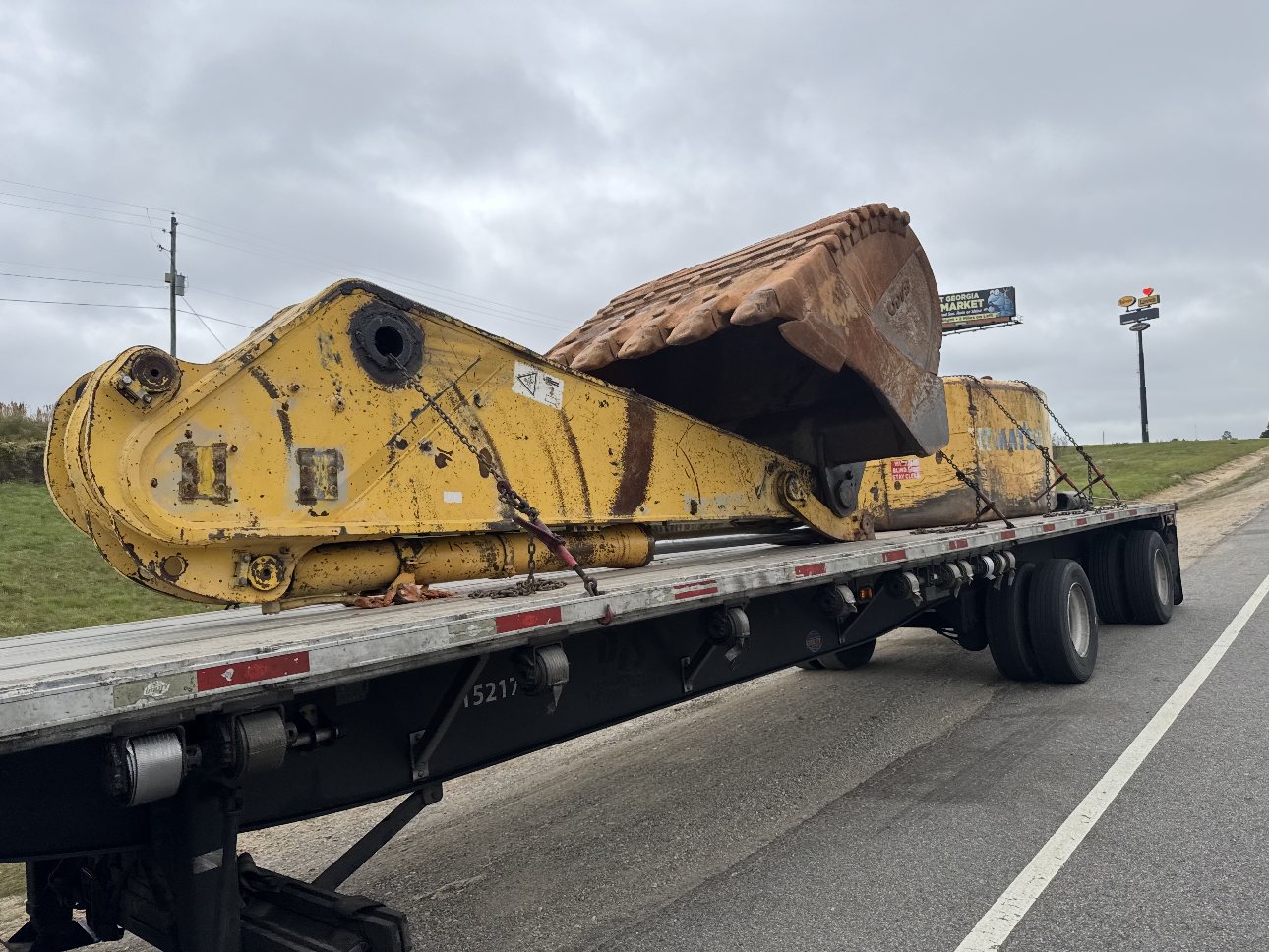 Excavator Boom and Bucket Flatbed